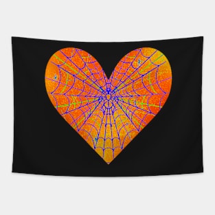 Spider Web Heart V37 Tapestry