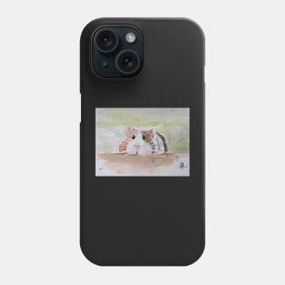 Ginger, white and black Guinea pig Phone Case