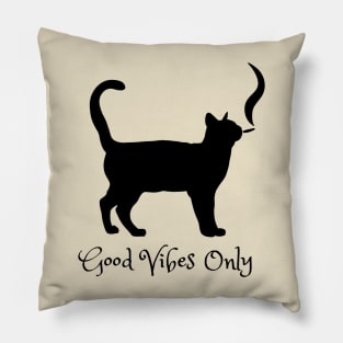 Good vibes only - catsondrugs.com -  good vibes only - good vibes - happy - positive vibes - good - vibes only Pillow