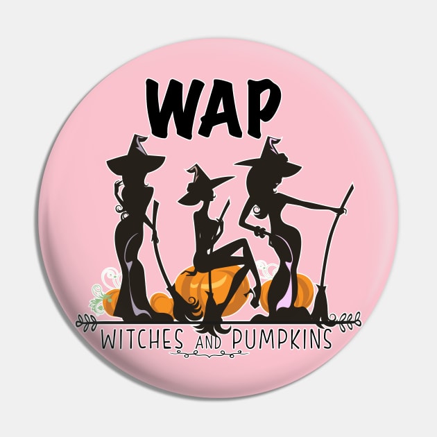 WAP Witches and Pumpkins Pin by CoySoup