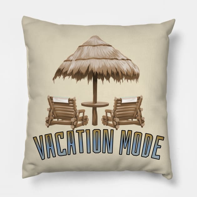 Vacation mode Pillow by Coreoceanart