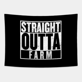 Straight Outta Farm Battle ground Tapestry