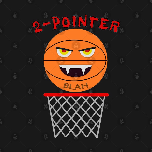 2 Pointer Basketball With Fangs by Scroungin' 4 Catsup