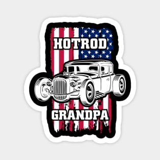 Hot Rod Grandpa American Vintage Tuning Mechanic Magnet