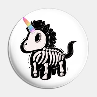 Unicorn skeleton Pin