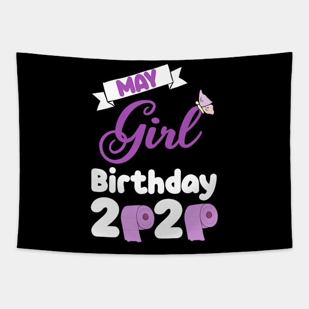 May girl birthday 2020 quarantine purple Tapestry by afmr.2007@gmail.com