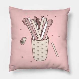 pencils and markers Pillow