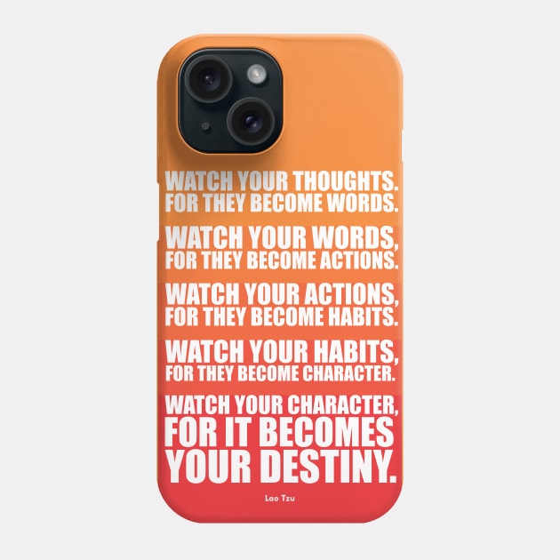 Lao Tzu Famous Life Quotes Phone Case by labno4