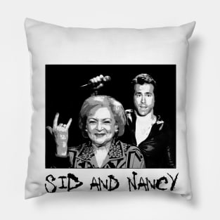 Sid and Nancy and Betty White Pillow