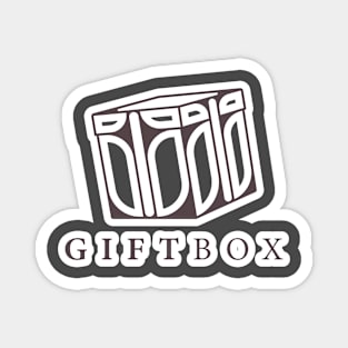 Gift box wrapped vector logo design. Gift icon design concept. Black Friday and Christmas gift box logo design. Magnet