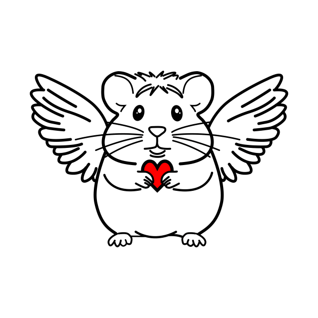 Adorable Hamster Cupid by Pawsitive2Print