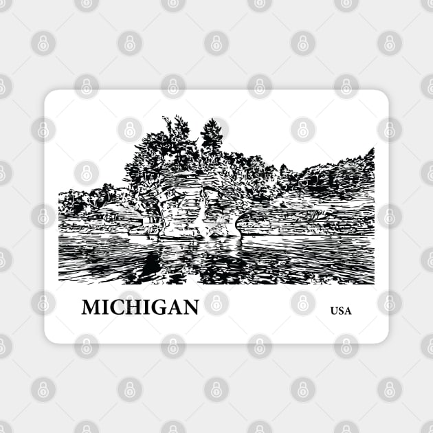 Michigan USA Magnet by Lakeric