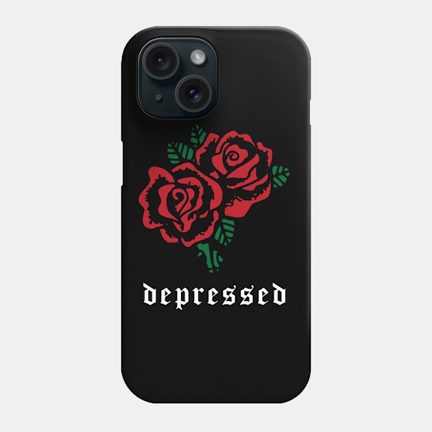 Depressed Soft Grunge Aesthetic Red Rose Flower Gift Phone Case by Alex21