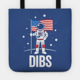 Funny Patriotic Astronaut Claims Dibs on the Moon with an American Flag Tote