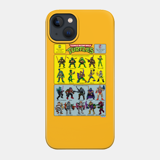 TMNT Vintage figures Poster - Teenage Mutant Ninja Turtes - Phone Case