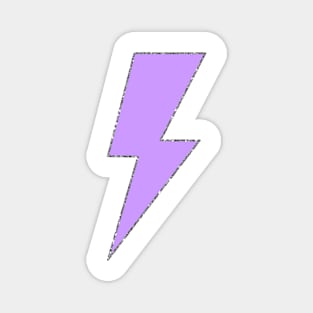 purple and glitter lightning bolt Magnet