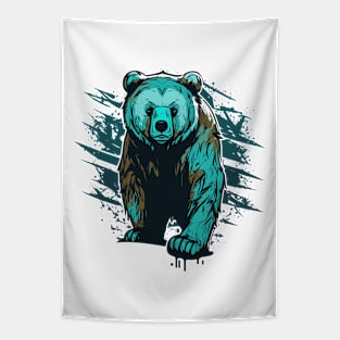 Graffiti Paint Grizzly Bear Creative Tapestry