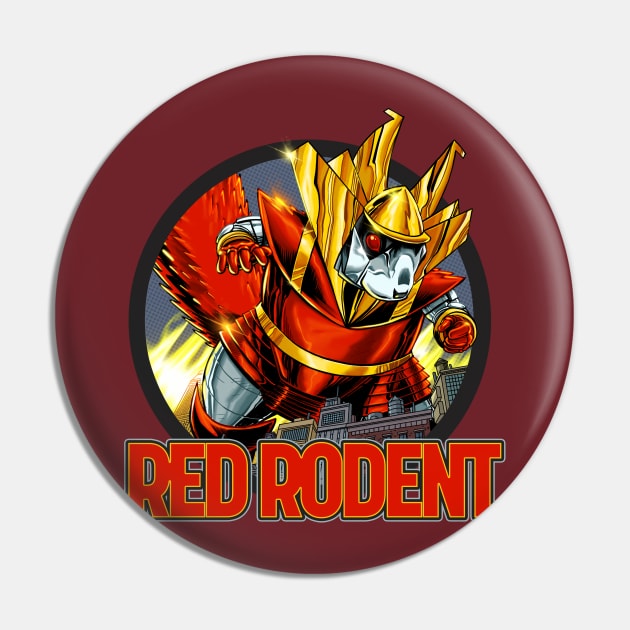 Red Rodent Pin by ThirteenthFloor
