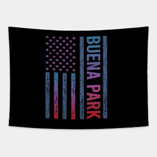 Blue Red Flag - Buena Park Tapestry