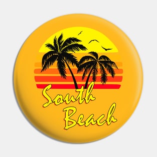 South Beach Retro Sunset Pin