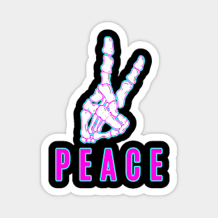 Peace skull hand Magnet