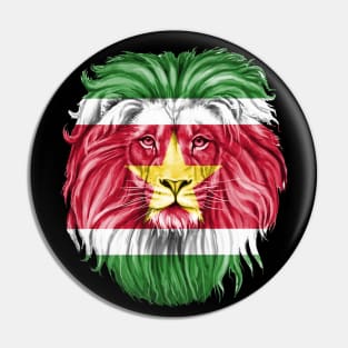 suriname flag - lion Flag Of Suriname Pin