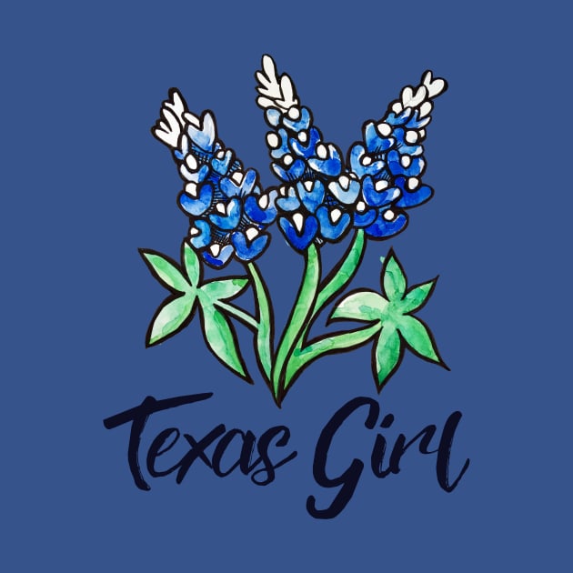 Texas Girl Bluebonnets by bubbsnugg