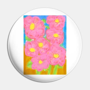 Pinky  Winky  Flowers Pin