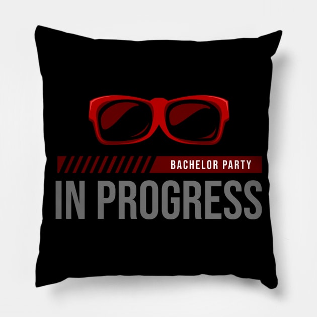 Bachelor Party with Sunglasses Pillow by Markus Schnabel