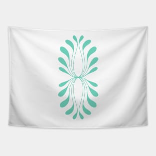 turquoise flow pattern Tapestry