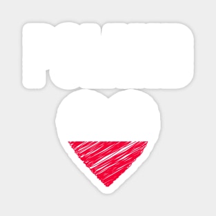 Poland flag, Poland heart Magnet