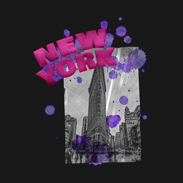 New York Drip - Pink/Purple by MerlinArt