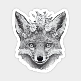 Wreath fox Magnet