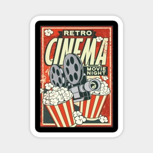 Vintage Reel & Popcorn Magnet