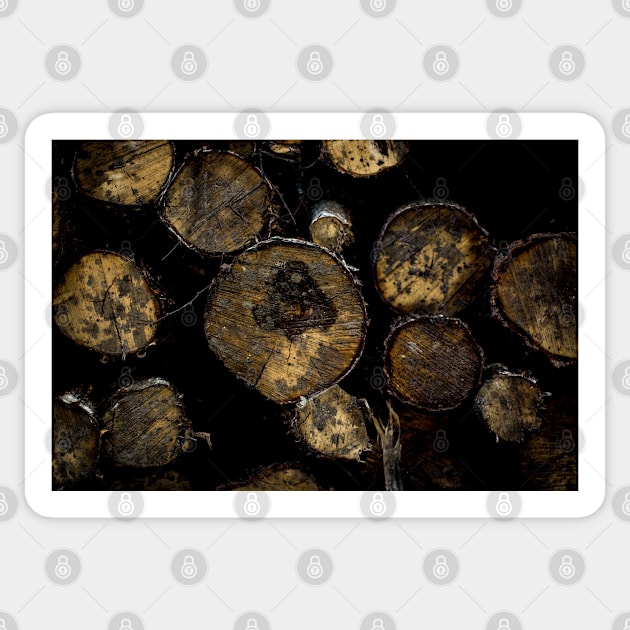 A Wall of Logs - Trunk - Sticker | TeePublic