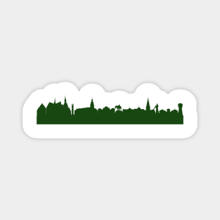 WOLFENBÜTTEL Skyline in forest green Magnet