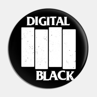 Digital Black Shirt (in white) Pin