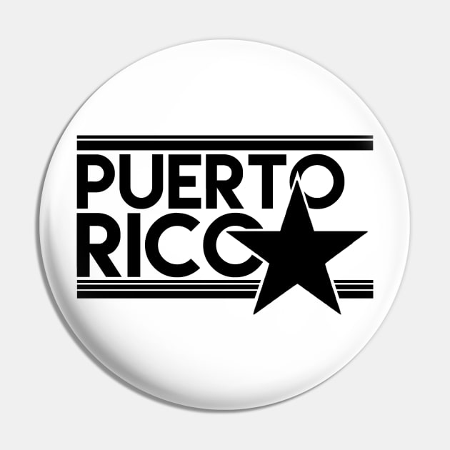 Puerto Rico Estrella Mi Bandera Negra Puerto Rican Flag Pin by PuertoRicoShirts