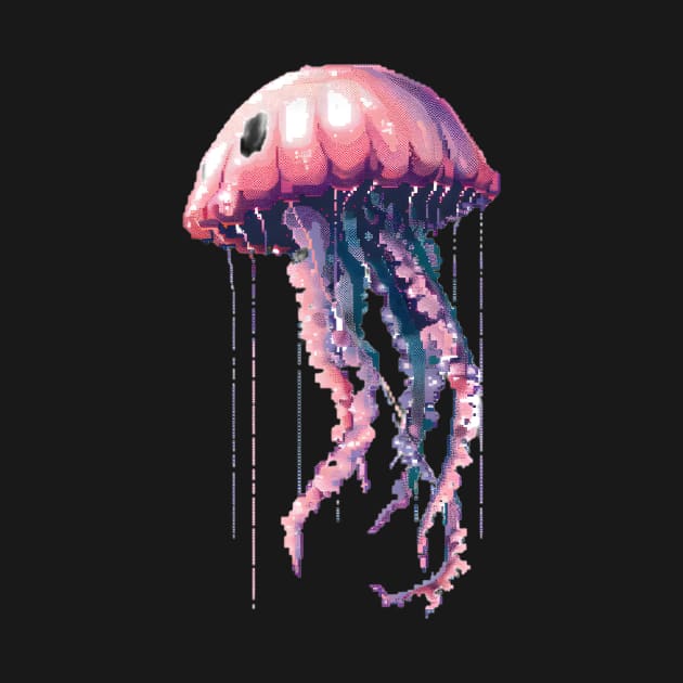 Pixelated Jellyfish Artistry by Animal Sphere