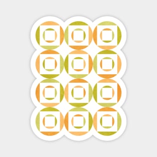 Geometric Shapes Green Orange Magnet