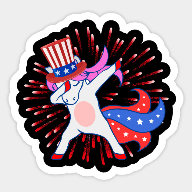 Download Unicorn Dab American Flag 4th of July Shirt - Dabbing ...