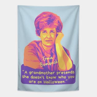 Erma Bombeck Portrait and Quote Tapestry