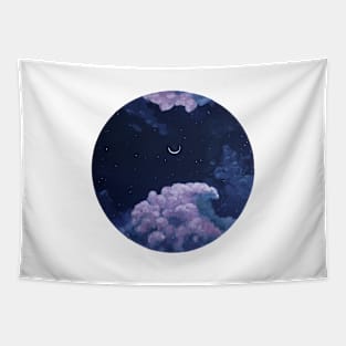 Night Sky - Moon and Stars Tapestry