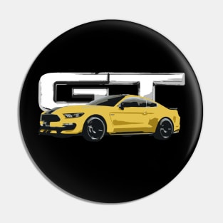 GT Mustang lightning yellow Ford Pin