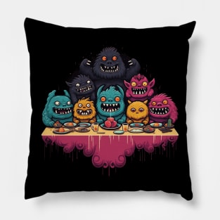 Monster Feast Smiling Monsters Pillow