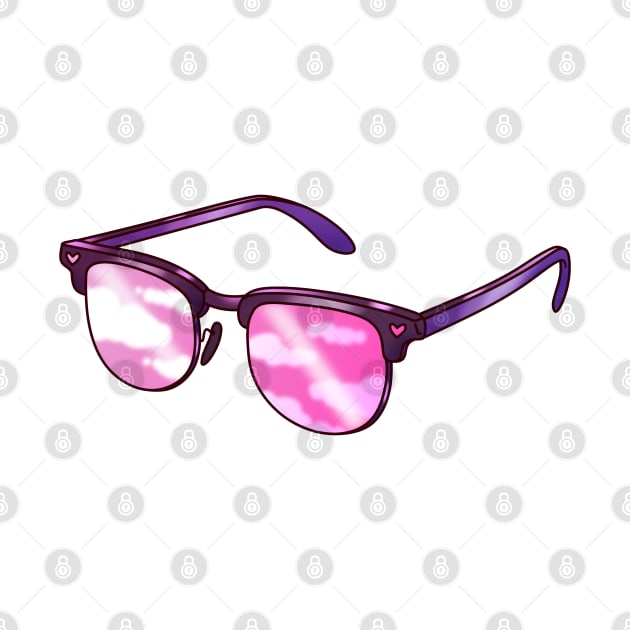 Sunglasses with pink sky lenses by 2dsandy