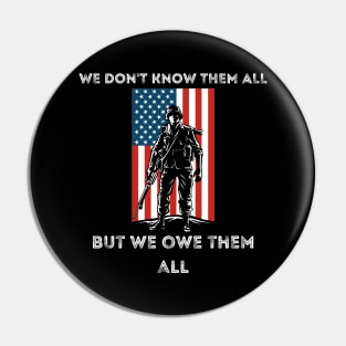 We Owe Them All Memorial Day Fallen Heroes Flag Pin