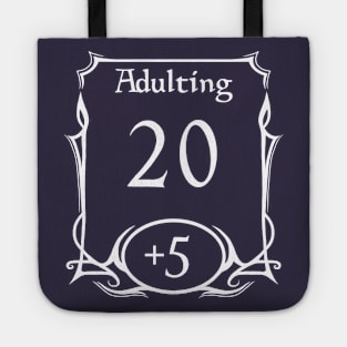 DnD Stat Adulting - White Tote