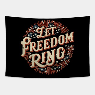 Explosive Freedom: Let Freedom Ring Fireworks Tapestry