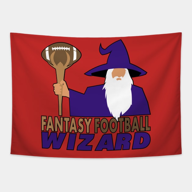 Fantasy Football Wizard Tapestry by doctorheadly